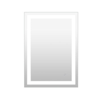 Remy Rectangular Frameless Anti-Fog Aluminum Front-lit Tri-color LED Bathroom Vanity Mirror with Smart Touch Control - JONATHAN Y